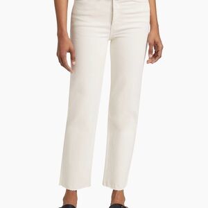 Re/Done Cream Straight Leg Jeans